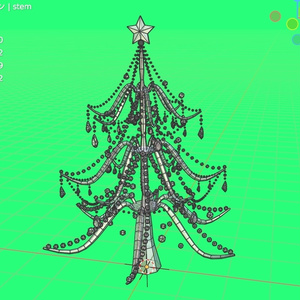 【VRchat想定】アニメーション付き 色変えOK クリスタルのクリスマスツリー 缩略图 2