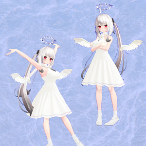 【VRchat想定・汎用・PB】天使の羽＆天使の輪セット【physbone】 缩略图 4