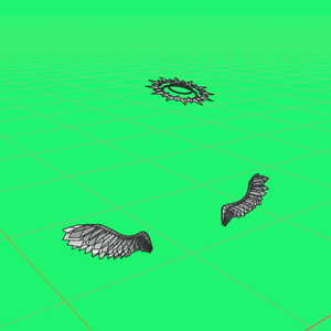 【VRchat想定・汎用・PB】天使の羽＆天使の輪セット【physbone】 缩略图 8