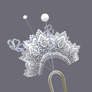 【VRchat想定・汎用】桜のかんざし・レースの髪飾りのおまけつき hair-accessories001 缩略图 6