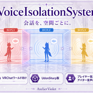 【VRChatワールドギミック】VoiceIsolationSystem｜BOXごとに会話の聞こえ方を制御する防音システム #vrc_AtelierViolet