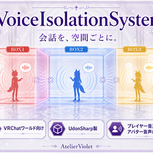 【VRChatワールドギミック】VoiceIsolationSystem｜BOXごとに会話の聞こえ方を制御する防音システム #vrc_AtelierViolet
