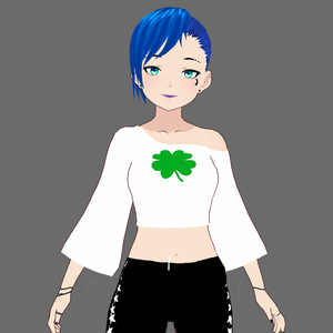 Luck Shirt Vroid, Four Leaf Clover