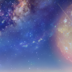 ヘッダー用素材セット※AI生成　-星空-