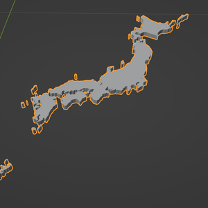 日本列島3Dモデル【Blender】【OBJ】【STL】