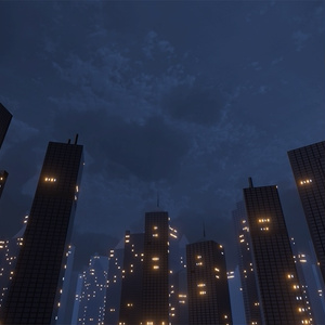 【VRChatワールド】夜景都市自動生成ギミック 缩略图 3