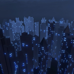 【VRChatワールド】夜景都市自動生成ギミック 缩略图 7