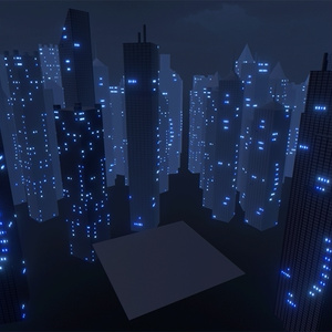 【VRChatワールド】夜景都市自動生成ギミック 缩略图 9