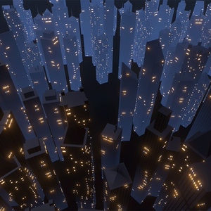 【VRChatワールド】夜景都市自動生成ギミック 缩略图 5
