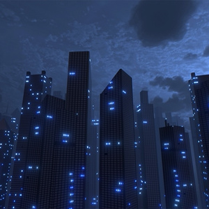 【VRChatワールド】夜景都市自動生成ギミック 缩略图 6