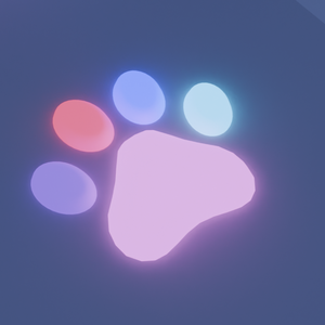 Dog paw neon sing