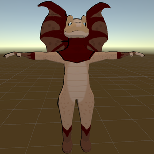 Frilled Neck Lizard VR Chat Avatar Base