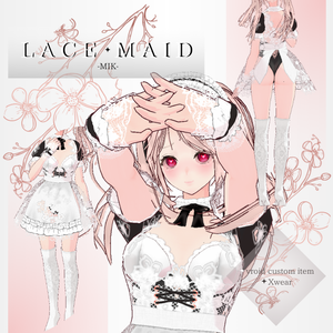 [VRoid・Xwear]LaceMaidさくらメイド服&水着-MIK-