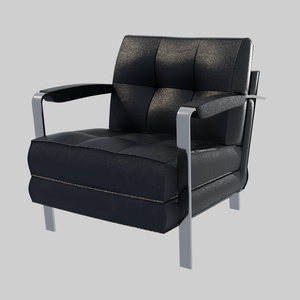 【CG Asset】レザーチェア　ラウンジチェア