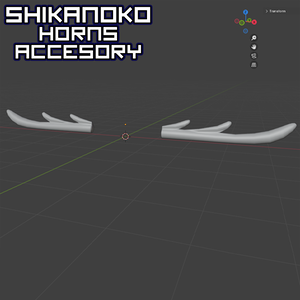 Shikanoko Horns 3D blender