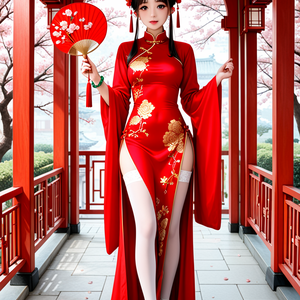 チャイナ服 × 中国の四季イメージ Stable Diffusion プロンプト集（50本）