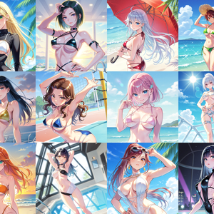 Anima Base V1向け・過激系水着ファッション イラストプロンプト集(100種)