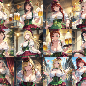 Anima Base向け ディアンドル風衣装プロンプト集100｜ビアメイド