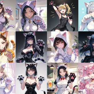 【Anima Base向け】ネココスプレ・ イラストプロンプト集100種