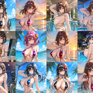 【Anima Base向け】極小水着・スリングショット・マイクロビキニ特化 イラストプロンプト集　220種類