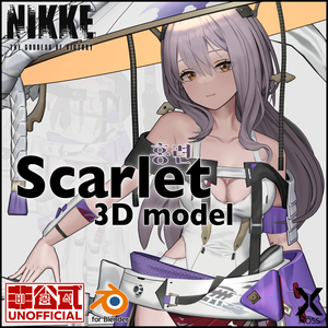 【FREE】Scarlet 3D Model : for Blender