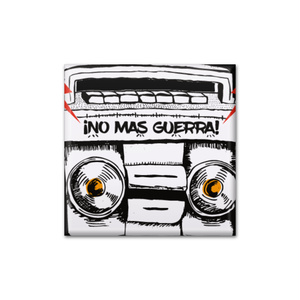 No Mas Guerra - No More War スクエア缶バッジ