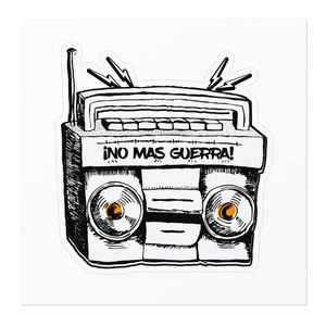 Rebel One Radio Sticker / No Mas Guerra