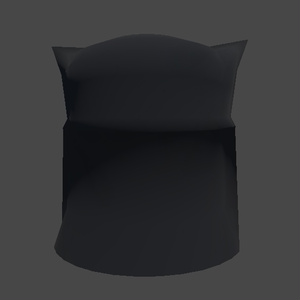 【3Dモデル】黒子頭巾（＋サンプルアバター）