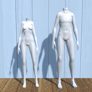 【無料】首無しマネキン【3Dモデル】