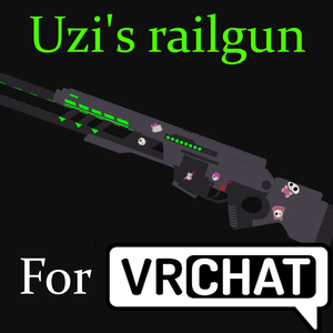 Functional Uzi's Railgun from Murder Drones for VRChat (Model by Tenn54)