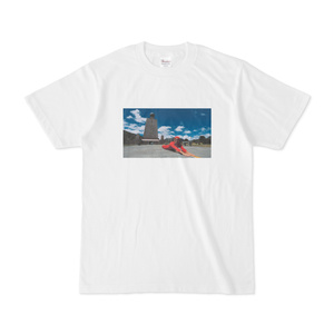 Tシャツ「赤道と名付けられた国に行って赤道になる」地主恵亮