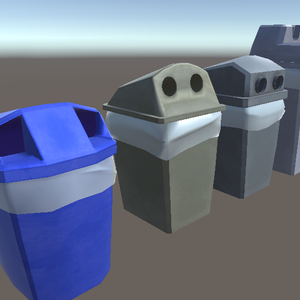 「リサイクルボックス」（自販機ゴミ箱 ）【3Dモデル】 