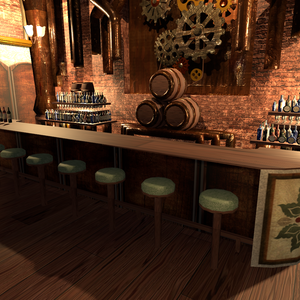 SteamPunkBar バーカウンターセット