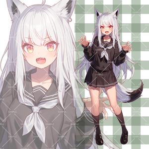《No.34》立ち絵素材_狼少女_女の子_制服