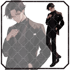 《No.96》立ち絵素材_スーツ_眼鏡_男性2