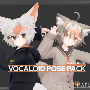 [9 FREE poses]  VOCALOID Pose pack! [60 Poses] 