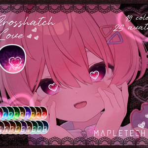 [KUMALY + MAYO ADDITION] 【27 アバター対応】 Crosshatch Love 【19 Colors】