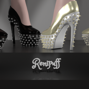 [3Dモデル] スパイクハイヒール Spiky Heels