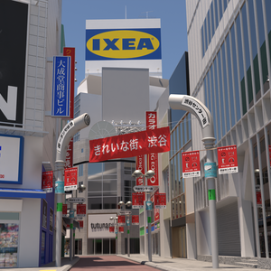 渋谷センター街/CenterGai | 映像作品向け背景3Dモデル