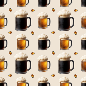 お酒とドリンクのシームレス背景パターン 5種セット（ビール・ワイン・カクテル）