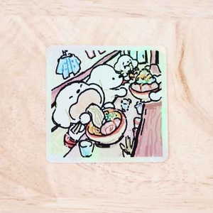 Glitter Art Stickers [Ramen-Loving Dog]