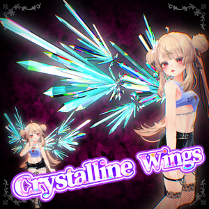 【32アバター対応】Crystalline Wings 【VRChat】