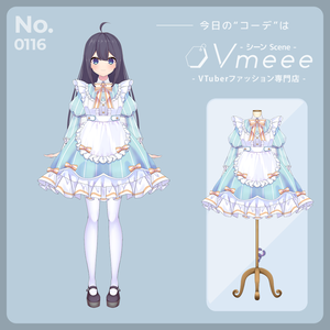 【メイド服】リフレッシュサイダー Refreshing cider【Vtuber Fashion Assets Vmeee No.116】