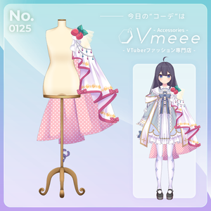 【マント・ケープ】ストロベリー Strawberry【Vtuber Fashion Assets Vmeee No.125】