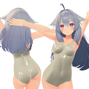 【桔梗ちゃん用】スクール水着（紺・白）/体操服/競泳水着/スリングショット 缩略图 3