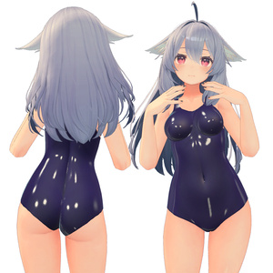 【桔梗ちゃん用】スクール水着（紺・白）/体操服/競泳水着/スリングショット 缩略图 2