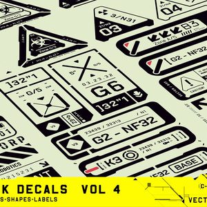 Cyberpunk Decals Vector Pack 4 