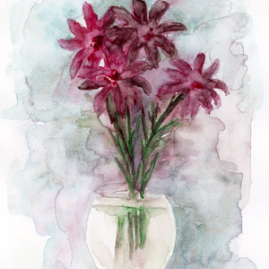 油絵 絵画 シロツメクサの花畑【A3】 - arashi1783 - BOOTH