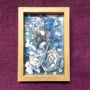 ミニ額装原画「冬のカクテル」