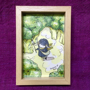ミニ額装原画「茹でたての森」
